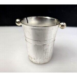 LaVie Silver Plate Mini Champagne Bucket Placecard Holder Toothpick Holder